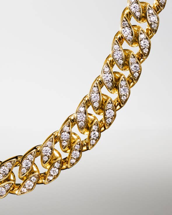 A David Yurman Chevron cuff bracelet and tag.