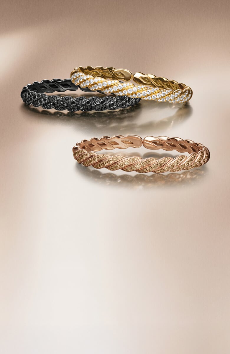 Eiza González wearing David Yurman Sculpted Cable jewelry.