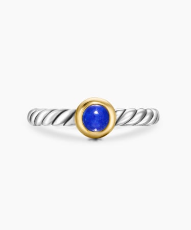 David Yurman Lapis Petite Cable Ring