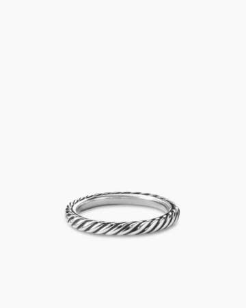 Cable Collectables Stack Ring in Sterling Silver, 3mm