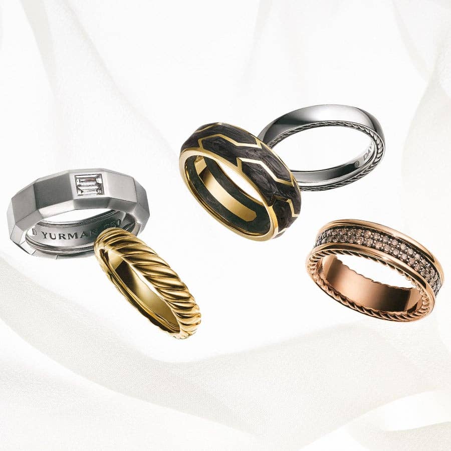 Shop David Yurman wedding bands for him.