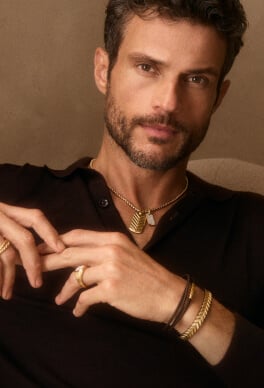 A model wearing David Yurman's Chevron collection.