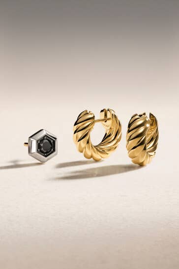 David Yurman earrings for men and women.