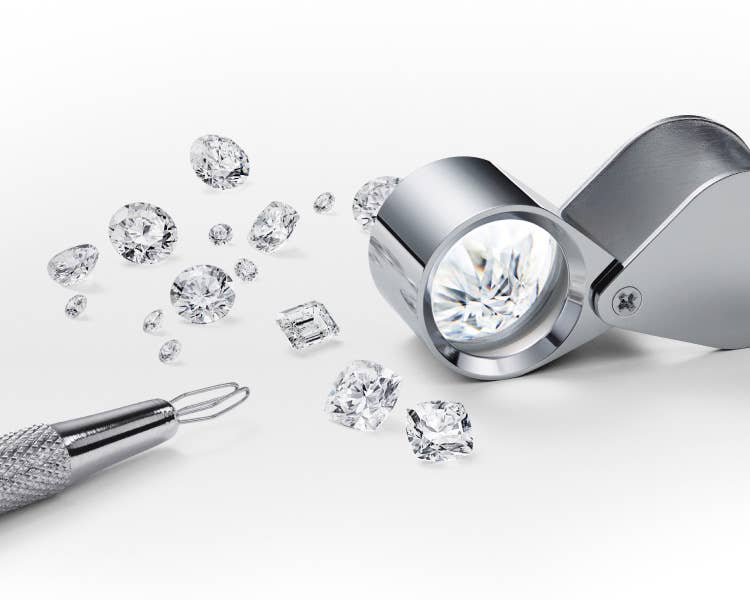 DY Diamonds with diamond tools.