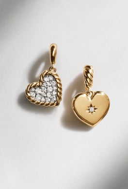 David Yurman women's Heart amulets.