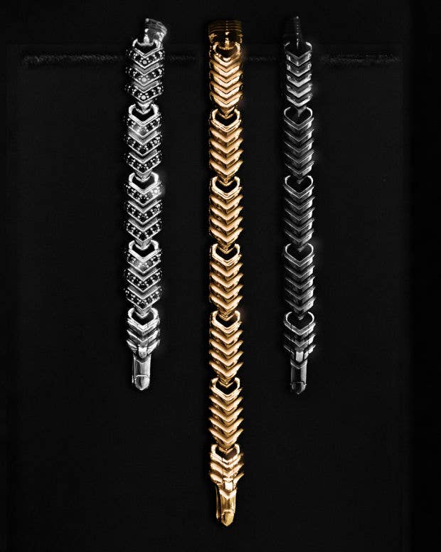 Flat Lay of Chevron Chains