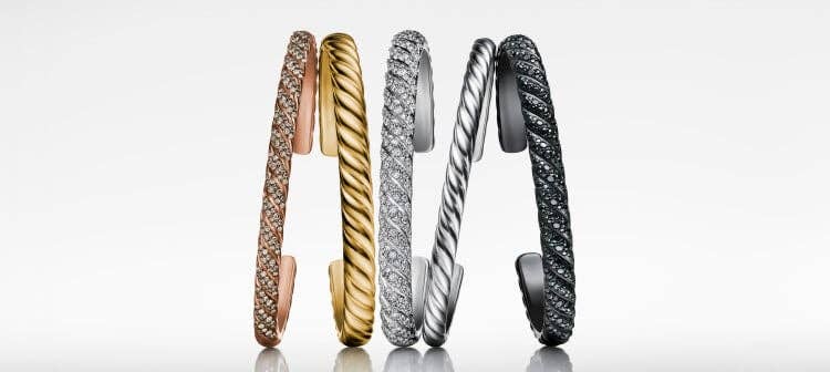 David Yurman Sculpted Cable collection jewelry for men.