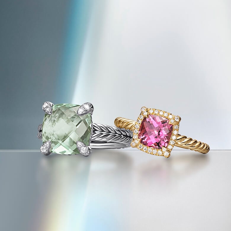 Three David Yurman Chatelaine rings.