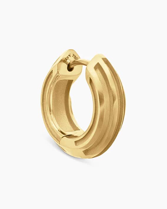 Shop Streamline Hoop Earring in 18k Yellow Gold