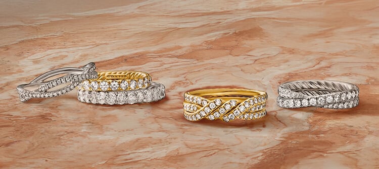 David Yurman wedding bands.