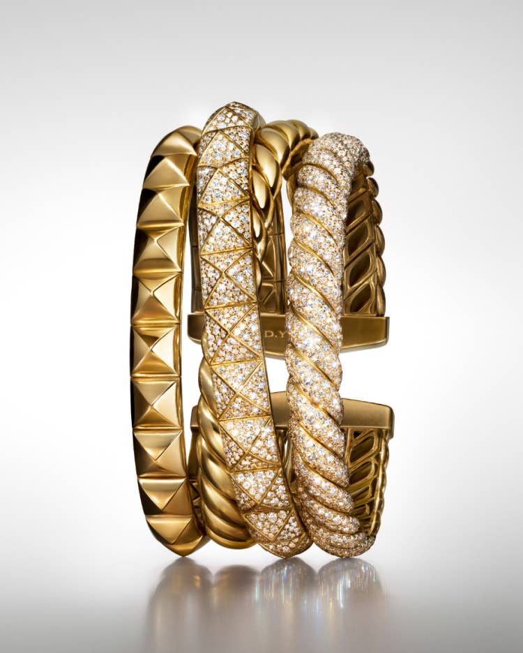 David Yurman Crossover Trio bracelets.