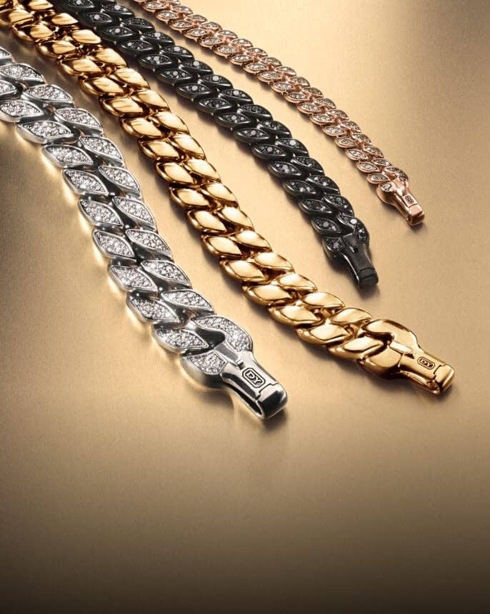 David Yurman Curb chains for men.