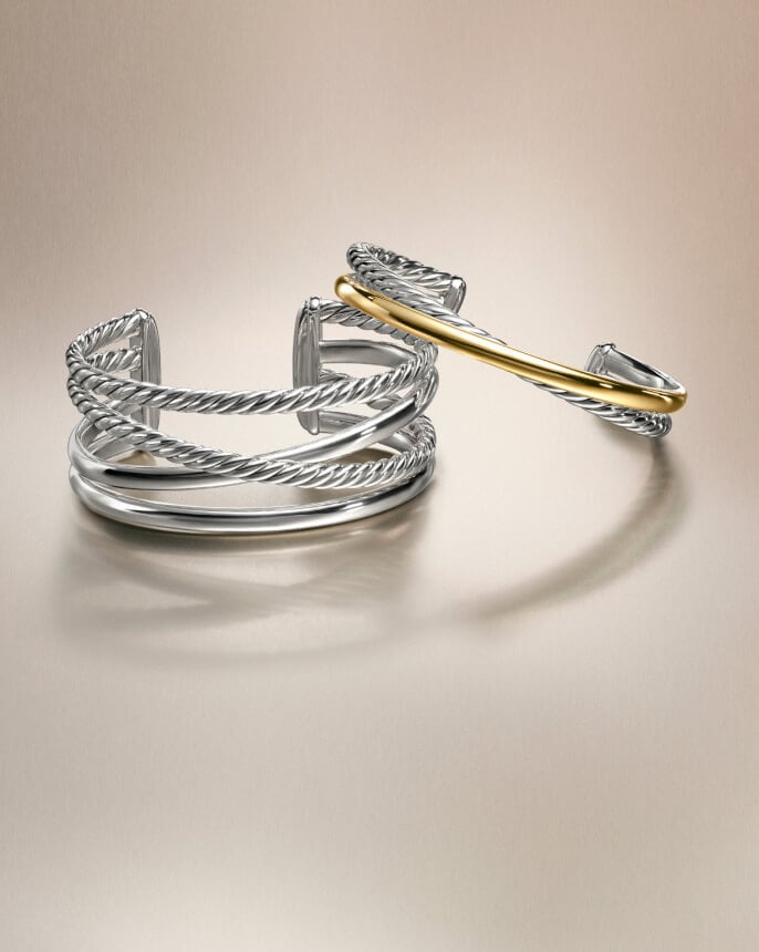 Three David Yurman Starburst rings.