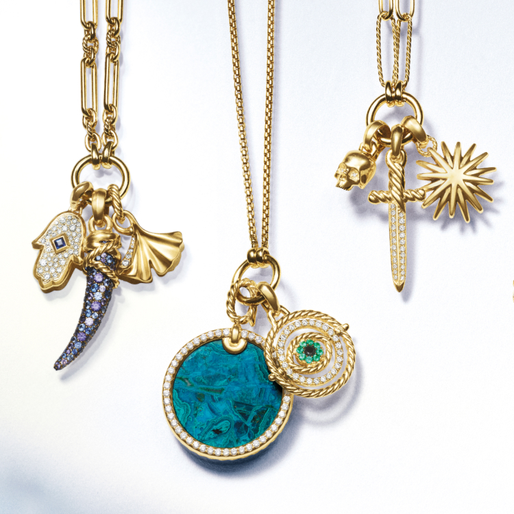 An image of David Yurman amulets.