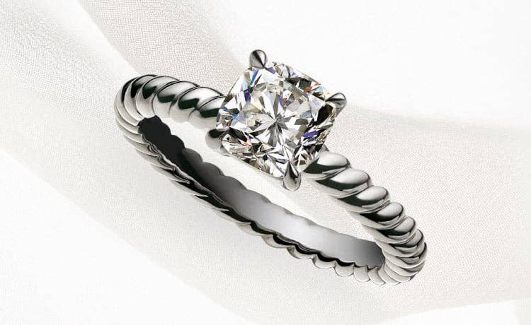 An image of a David Yurman engagement ring.