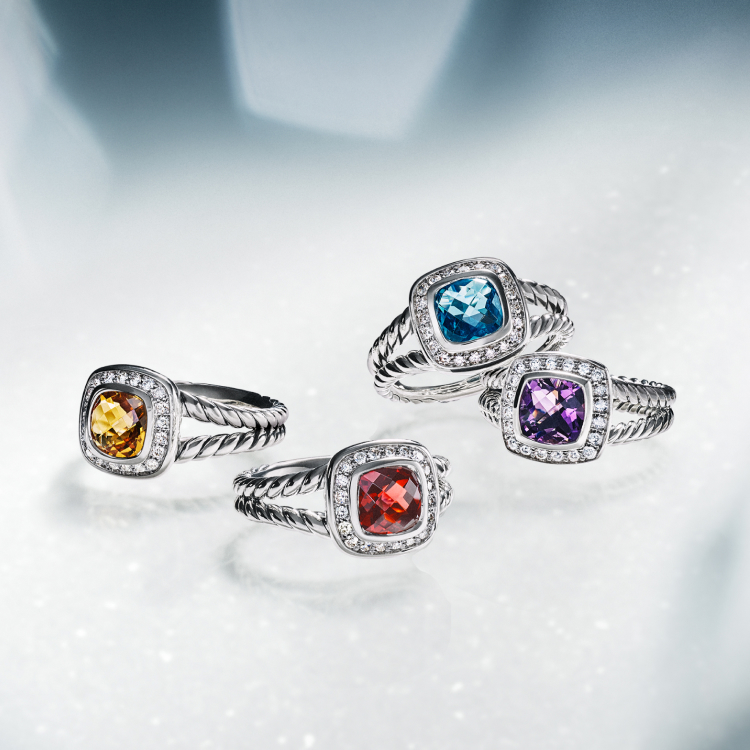 An image of David Yurman petite Albion rings.