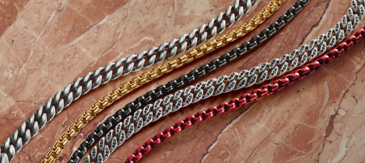 David Yurman men's chains.