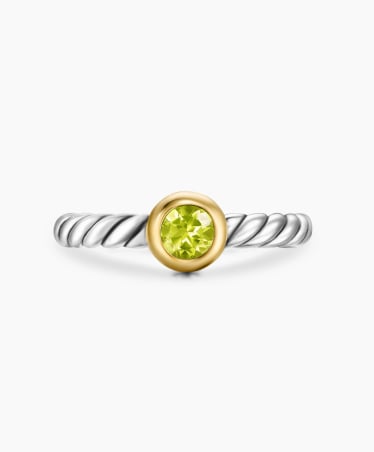 David Yurman Peridot Petite Cable Ring