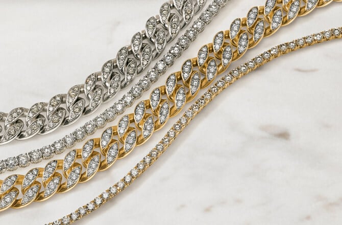 David Yurman chains with diamonds.