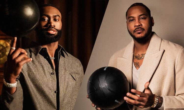 Carmelo Anthony and Jaylen Brown.