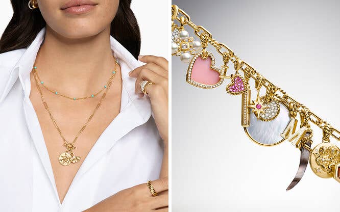 David Yurman amulets and chains