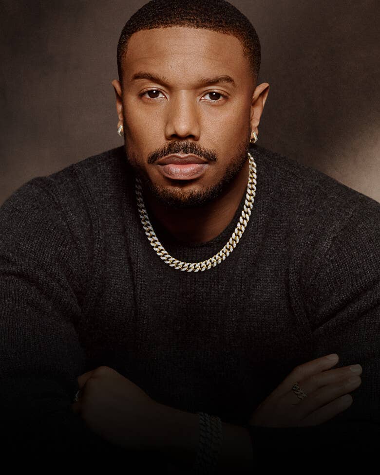 Michael B. Jordan wearing David Yurman Curb Chain.