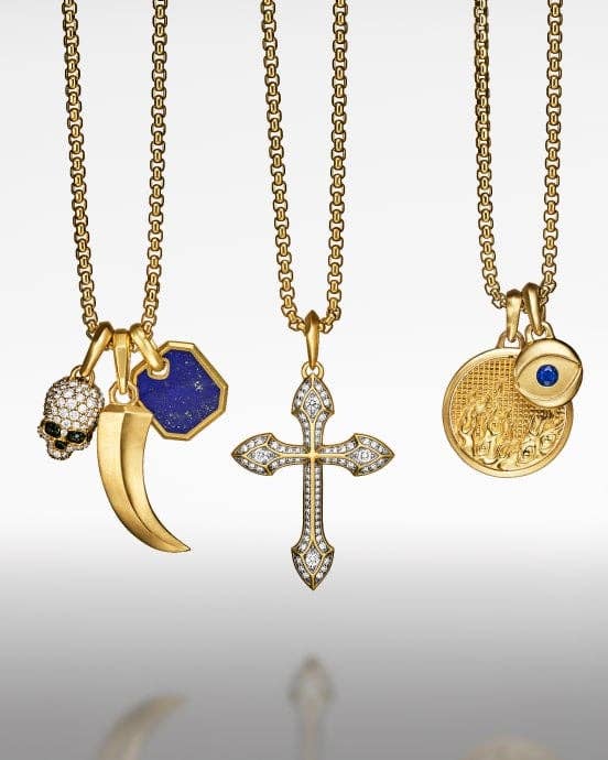 Amulettes pour homme David Yurman.