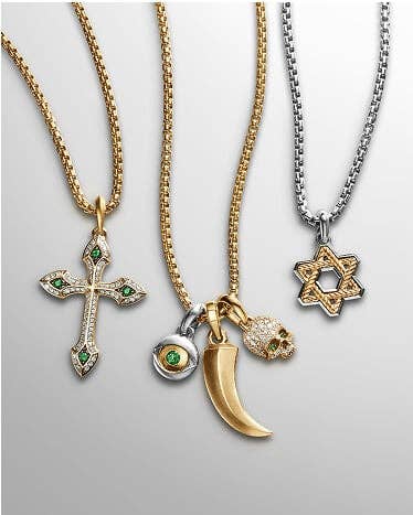 David Yurman pendants for men.
