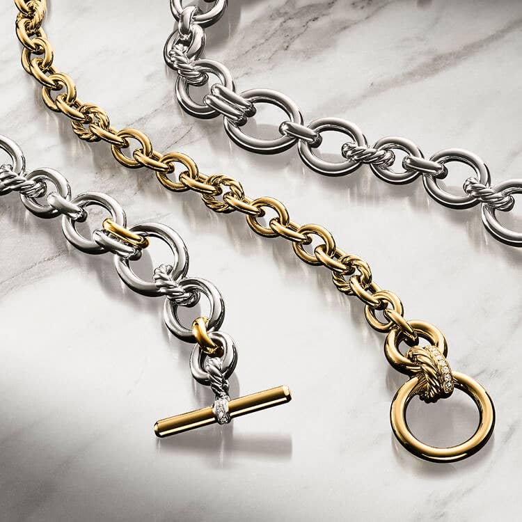 David Yurman DY Mercer bracelets.