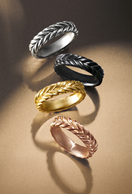 David Yurman Chevron rings for men.