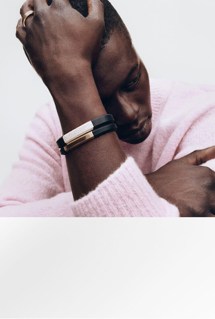 shop this look of mens streamline rubber bracelets.