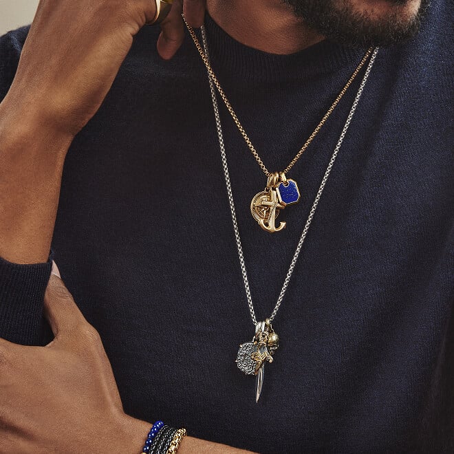 Model wearing a David Yurman ring.