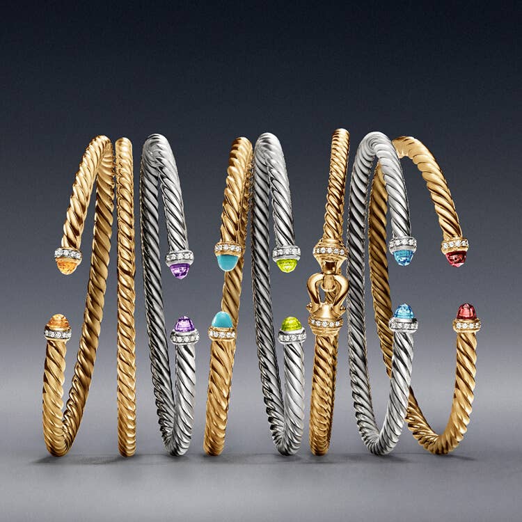 David Yurman Cable bracelets.