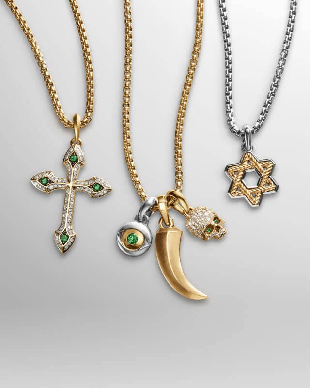 David Yurman charms and amulets for men.