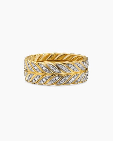David Yurman Chevron Pavé Band Ring.