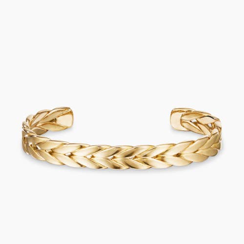 Chevron Cuff Bracelet in 18K Yellow Gold, 9mm