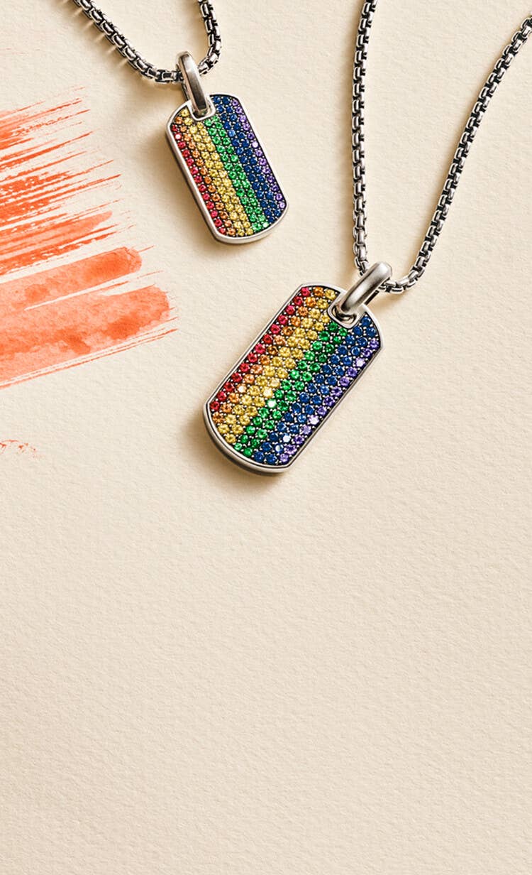Two David Yurman Rainbow tags.