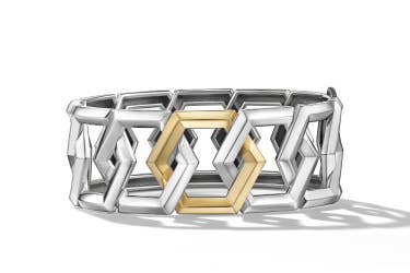 Shop carlyle bracelet in sterling silver with yellow gold.
