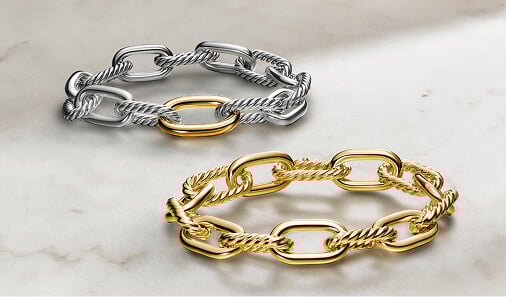 David Yurman modern bracelets.