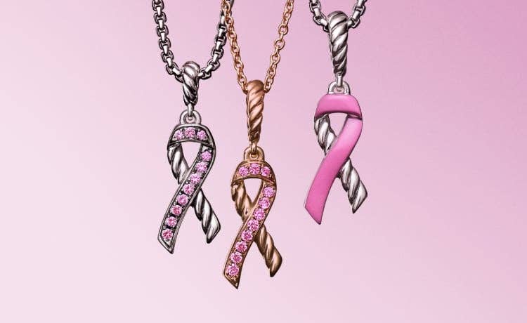 An image of three ribbon necklaces.