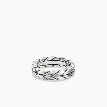 Chevron Band Ring in Sterling Silver, 6mm 