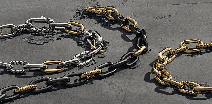 David Yurman men's jewelry.