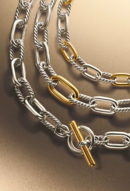 David Yurman's mixed metal chains for women.