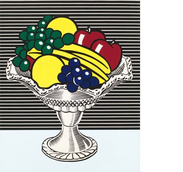 Still Life with Crystal Bowl art by Roy Lichenstein