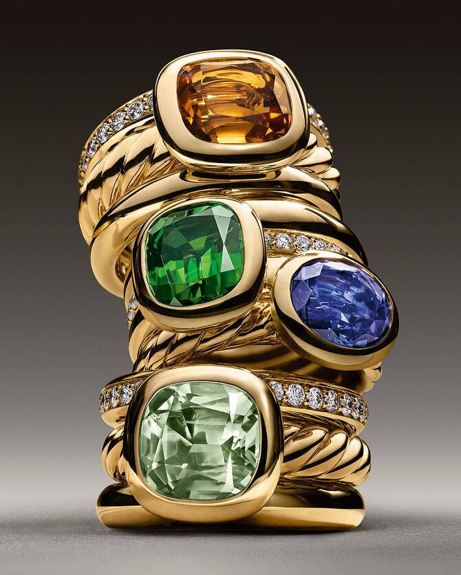 David Yurman stack of rings