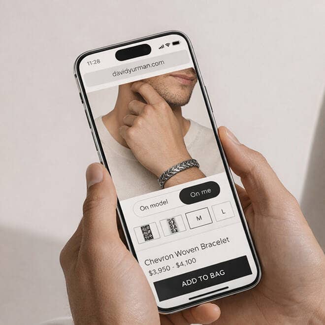 David Yurman virtual try on.