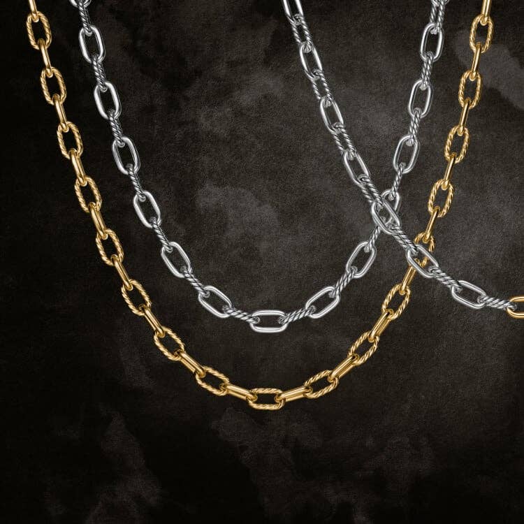 Three David Yurman Madison chains for men.