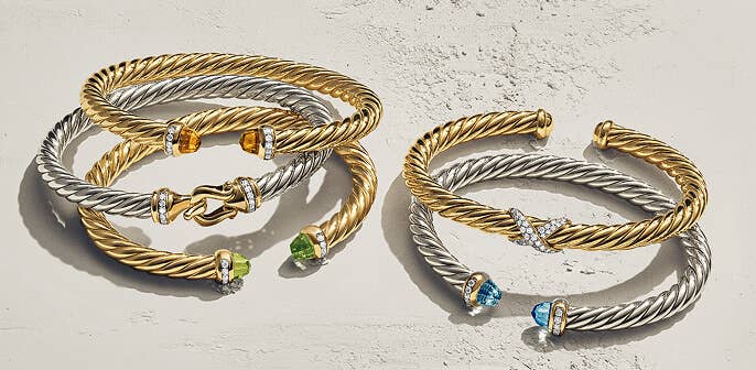 David Yurman women's jewelry.
