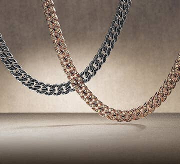 Two David Yurman Curb Chain necklaces.