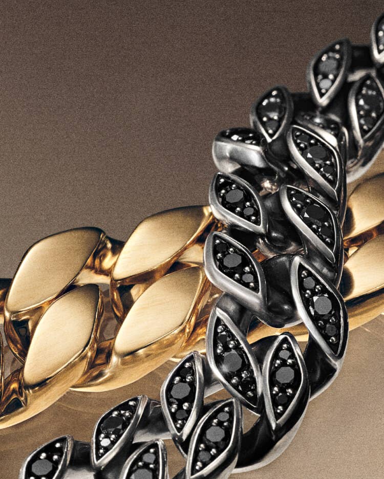 David Yurman Curb Chain bracelets.